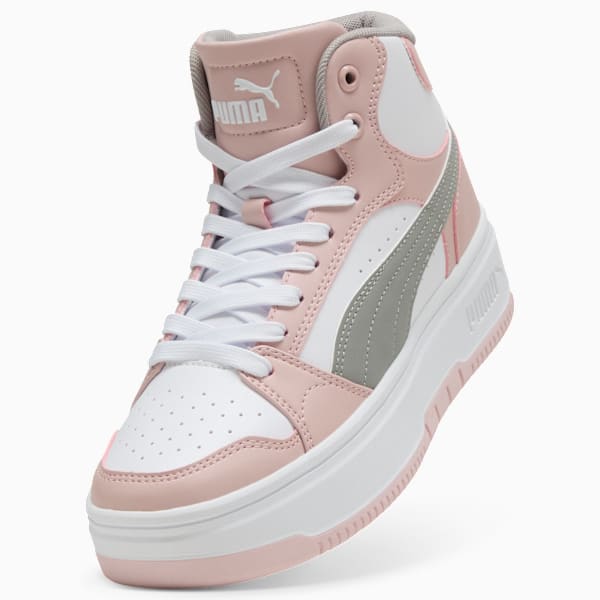 Rebound Femme Mid Women, PUMA White-Gray Echo-Mauve Mist, extralarge