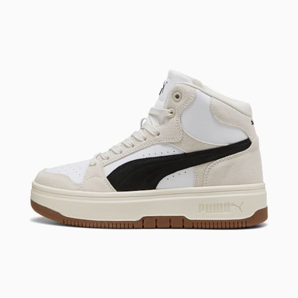 Rebound Femme Mid SD Women, PUMA White-PUMA Black-Frosted Ivory, extralarge