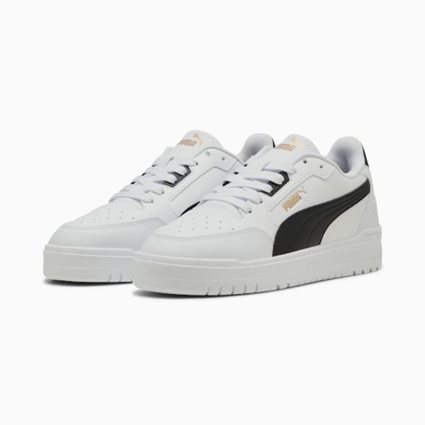 Shuffle Downtown Sneakers Unisex, PUMA White-PUMA Black-PUMA Gold, extralarge-GBR