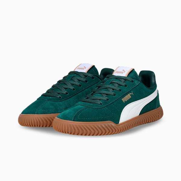PUMA Club Kayzer Suede Sneakers, Green Terrain-PUMA White, extralarge-IND