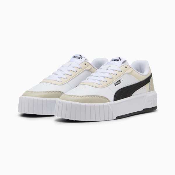 Carina Mia Sneakers Women, PUMA White-PUMA Black-Desert Dust, extralarge
