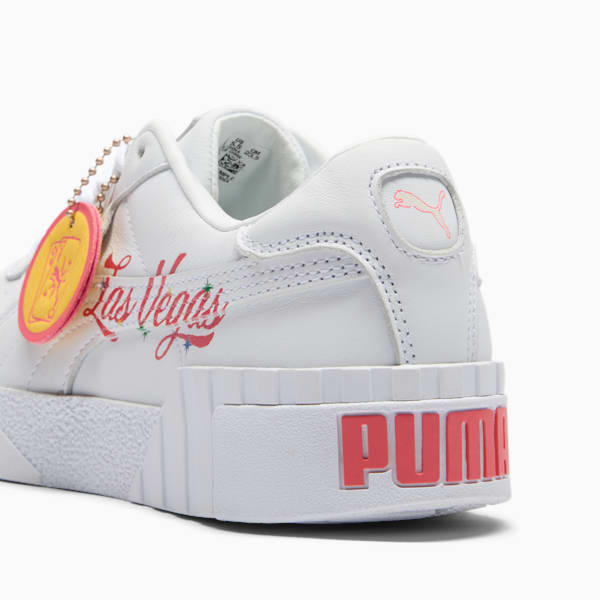 Tenis Cali B Vegas Flagship para mujer, PUMA White-Peach Frost-Sunny Yellow, extralarge