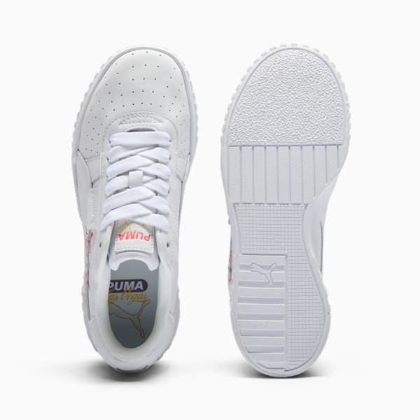 Tenis Cali B Vegas Flagship para mujer, PUMA White-Peach Frost-Sunny Yellow, extralarge