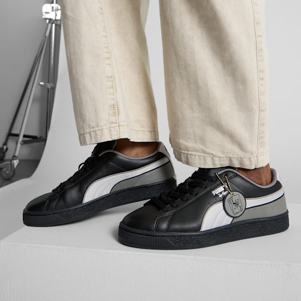Tenis Basket Vegas Flagship para hombre, PUMA Black-Feather Gray-Stormy Slate, extralarge