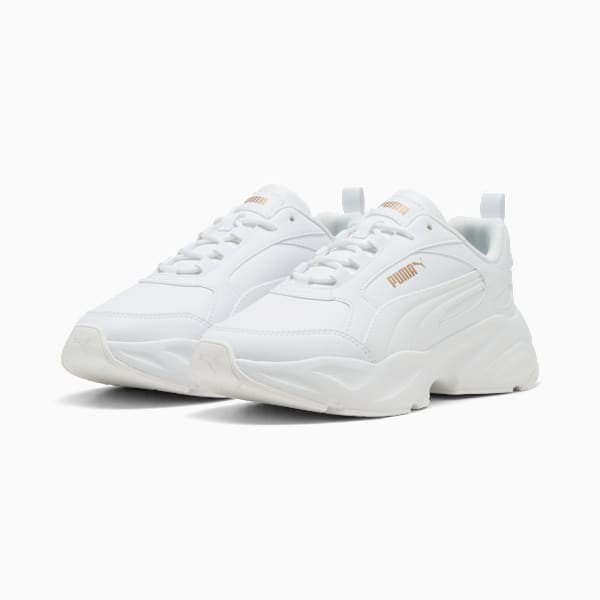 Cassia 2.0 Sneakers Women, PUMA White-PUMA White-PUMA Gold, extralarge-GBR