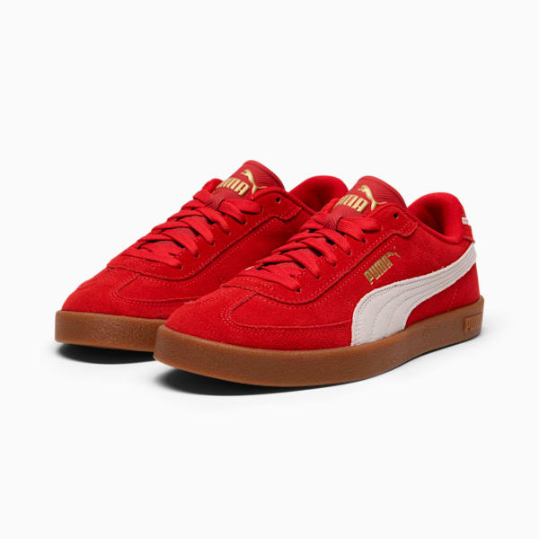 Tenis para mujer PUMA Club II Era, For All Time Red-PUMA White-PUMA Gold, extralarge
