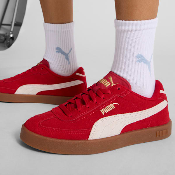 Tenis para mujer PUMA Club II Era, For All Time Red-PUMA White-PUMA Gold, extralarge