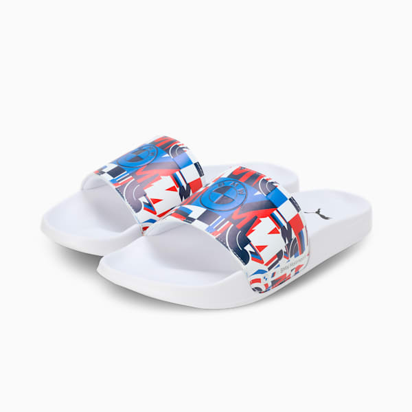 BMW Motorsport Leadcat 2.0 Slides, Strong Blue-Puma White-Puma White, extralarge-IND