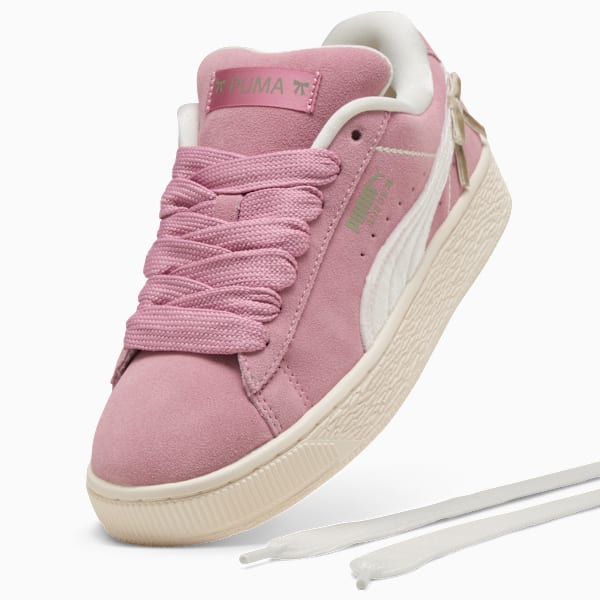 Suede XL Bowtique Youth, Poised Pink-Frosted Ivory, extralarge