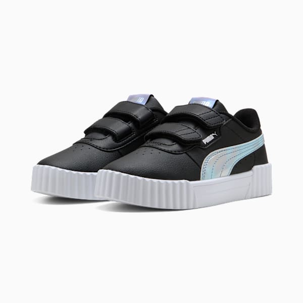 Tenis Carina 3.0 Space Belle para niñas, PUMA Black-Cool Blue, extralarge