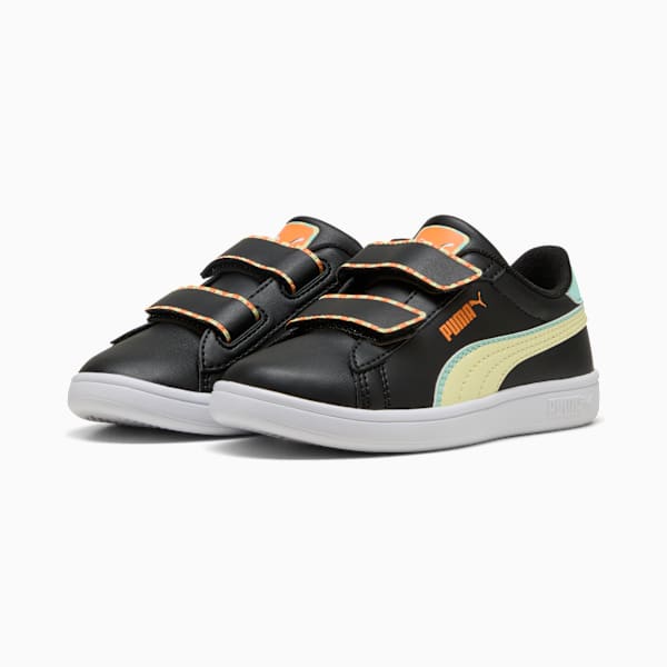 Smash 3.0 Playdate Little Kids' Easy On Sneakers, PUMA Black-Gold Moon, extralarge