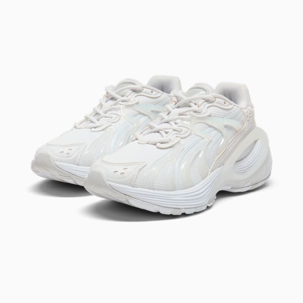 Tenis para niños grandes Invese Echo, PUMA White-Feather Gray-PUMA Silver, extralarge