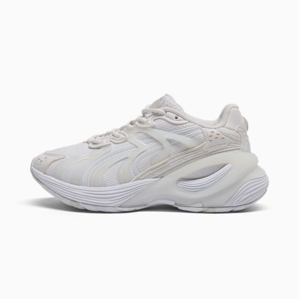 Tenis para niños grandes Invese Echo, PUMA White-Feather Gray-PUMA Silver, extralarge