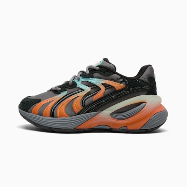 Tenis para niños grandes Inverse Fission, Cool Dark Gray-Aquatic-PUMA Black, extralarge