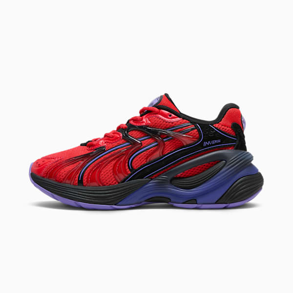 Tenis Inverse Rev niños grandes, PUMA Red-Dark Amethyst-PUMA Black, extralarge