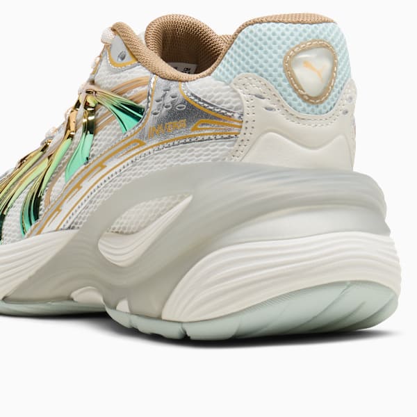 Inverse Shimmer Women's Sneakers, Warm White-Archive Gold, extralarge