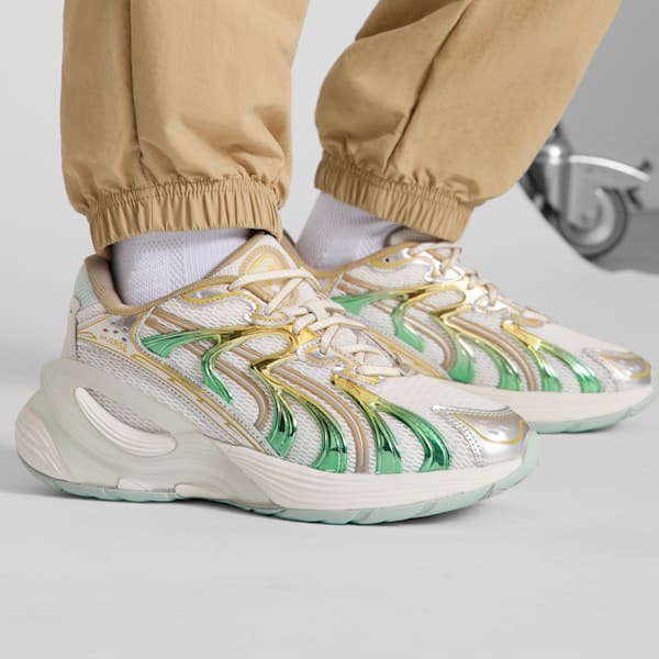 Tenis Inverse Shimmer para mujer, Warm White-Archive Gold, extralarge