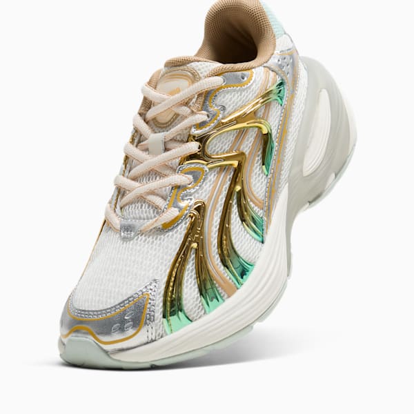 Tenis Inverse Shimmer para mujer, Warm White-Archive Gold, extralarge