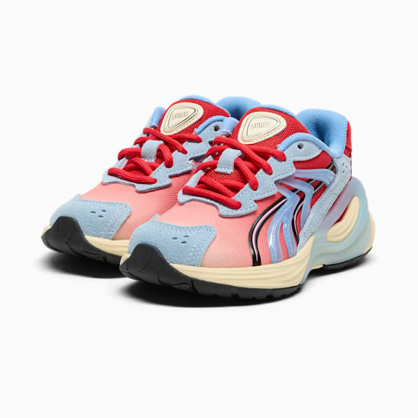 Tenis Inverse Unfiltered para niños pequeños, Creamy Vanilla-For All Time Red-Team Light Blue, extralarge