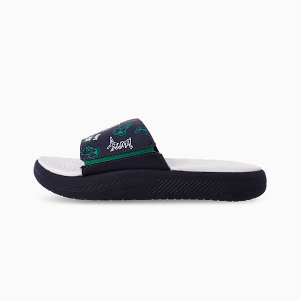 SoftrideSlide SUPER Youth Slides, New Navy-Alpine Snow-Archive Green, extralarge-IND