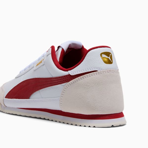 Turino II OG Women's Sneakers, PUMA White-Dark Crimson-Warm White-PUMA Gold, extralarge