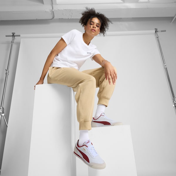 Tenis para mujer Turino II OG, PUMA White-Dark Crimson-Warm White-PUMA Gold, extralarge