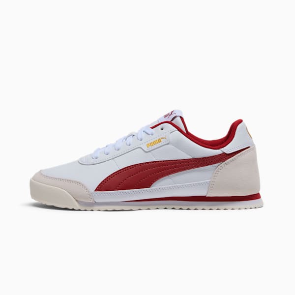 Turino II OG Women's Sneakers, PUMA White-Dark Crimson-Warm White-PUMA Gold, extralarge