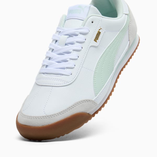 Turino II OG Women's Sneakers, PUMA White-Peaceful Blue-Cool Light Gray-PUMA Gold, extralarge