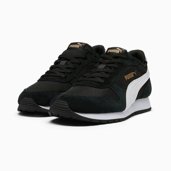 Tenis para mujer ST Miler Leo, PUMA Black-PUMA White, extralarge