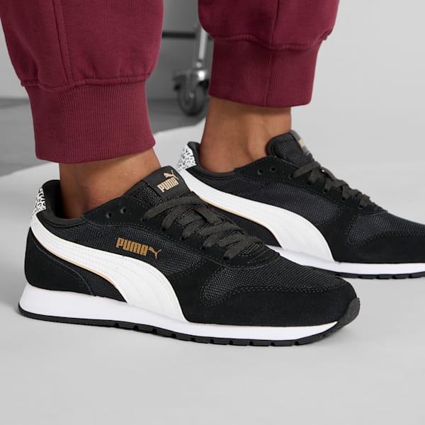 Tenis para mujer ST Miler Leo, PUMA Black-PUMA White, extralarge