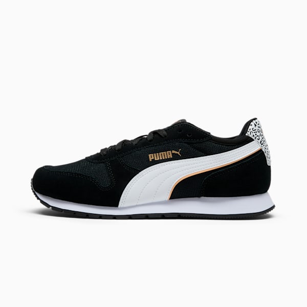 Tenis para mujer ST Miler Leo, PUMA Black-PUMA White, extralarge