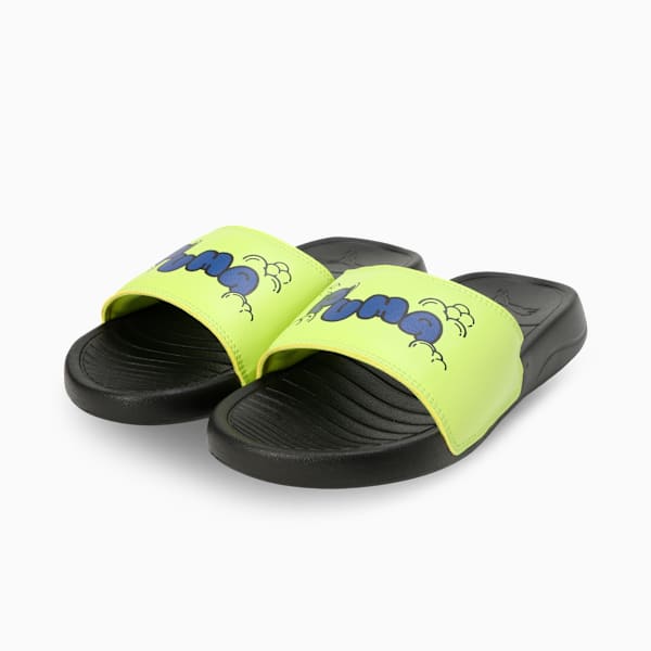 Popcat 20 V3 Kids' Soft Comfort Sandals, PUMA Black-Lavender Alert-Lemon Sherbert, extralarge-IND