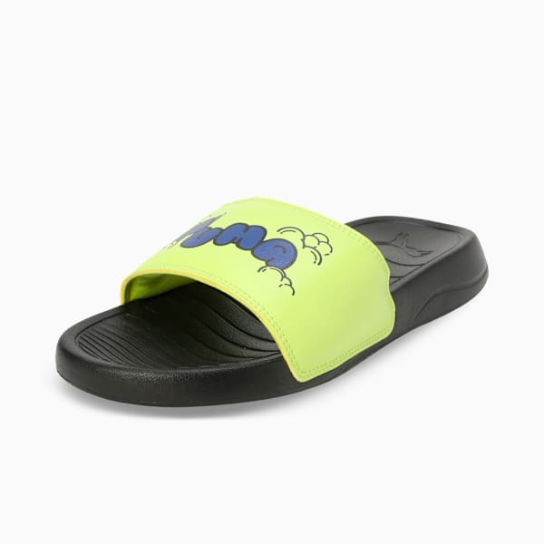 Popcat 20 V3 Kids' Soft Comfort Sandals, PUMA Black-Lavender Alert-Lemon Sherbert, extralarge-IND