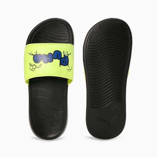 Popcat 20 V3 Kids' Soft Comfort Sandals, PUMA Black-Lavender Alert-Lemon Sherbert, extralarge-IND