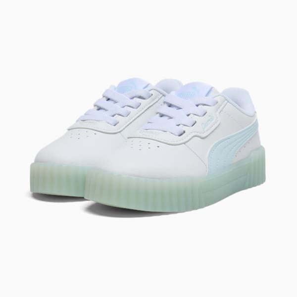 Tenis para niños pequeños Iced Carina 3.0, PUMA White-Icy Blue, extralarge