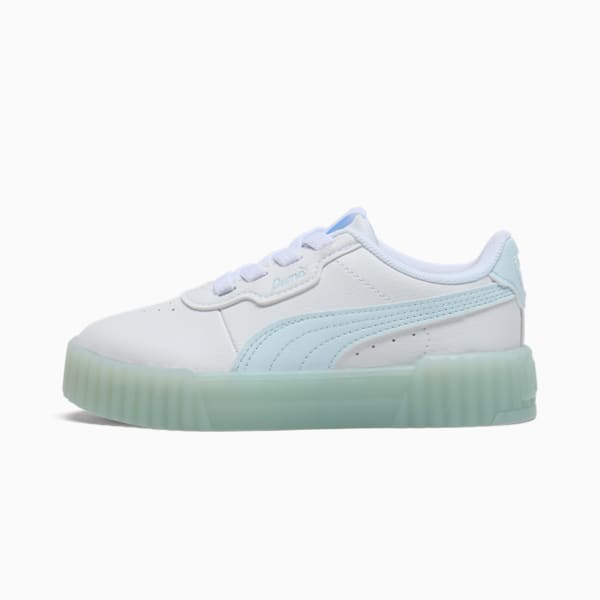 Tenis para niños pequeños Iced Carina 3.0, PUMA White-Icy Blue, extralarge