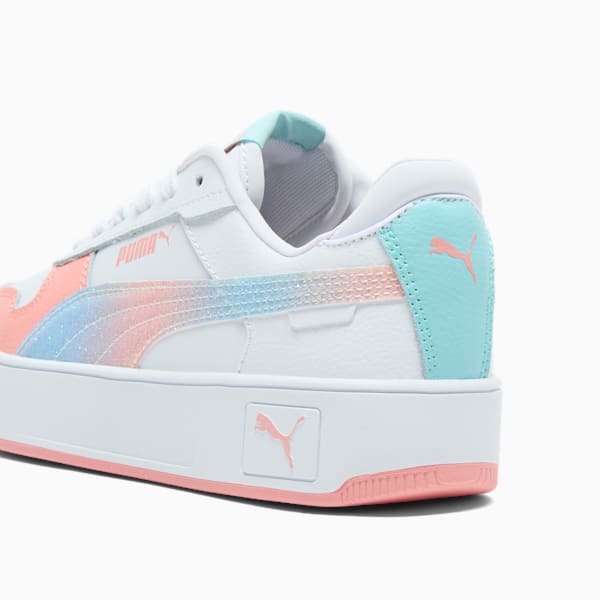 Tenis para niños grandes Street Sparkle Carina, PUMA White-Pink Fruit-Safe Lake, extralarge