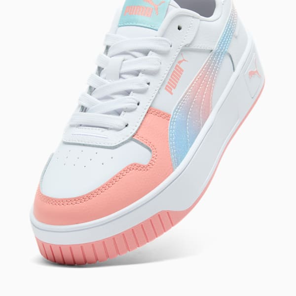 Tenis para niños grandes Street Sparkle Carina, PUMA White-Pink Fruit-Safe Lake, extralarge