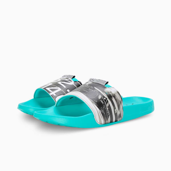 MAPF1 Leadcat 2.0 Graphic Slides, Sheen Green-Mercedes Team Silver, extralarge-IND