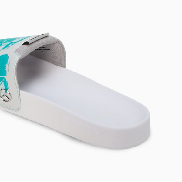 MAPF1 Leadcat 2.0 Graphic Slides, Spectra Green-Mercedes Team Silver-PUMA White, extralarge-IND