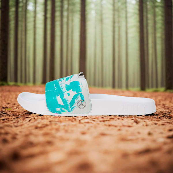 MAPF1 Leadcat 2.0 Graphic Slides, Spectra Green-Mercedes Team Silver-PUMA White, extralarge-IND