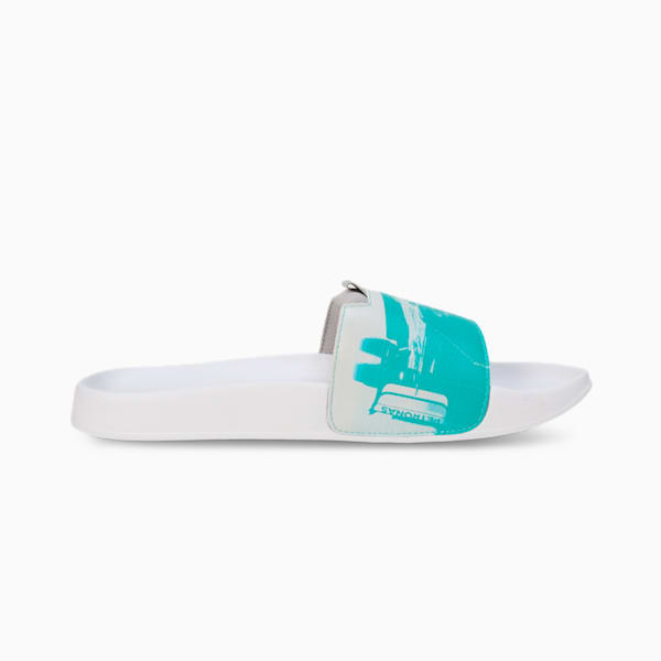 MAPF1 Leadcat 2.0 Graphic Slides, Spectra Green-Mercedes Team Silver-PUMA White, extralarge-IND