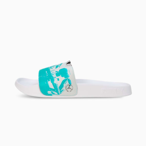 MAPF1 Leadcat 2.0 Graphic Slides, Spectra Green-Mercedes Team Silver-PUMA White, extralarge-IND