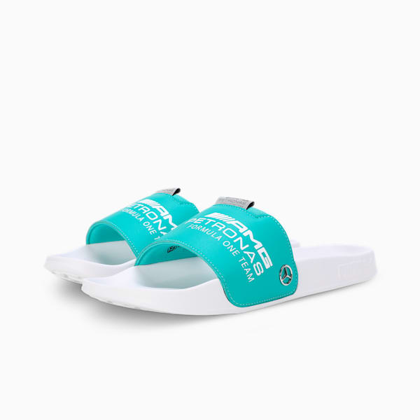 MAPF1 Leadcat 2.0 Logo Slides, Spectra Green-Puma White, extralarge-IND