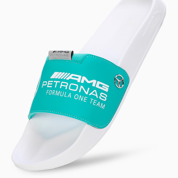 MAPF1 Leadcat 2.0 Logo Slides, Spectra Green-Puma White, extralarge-IND