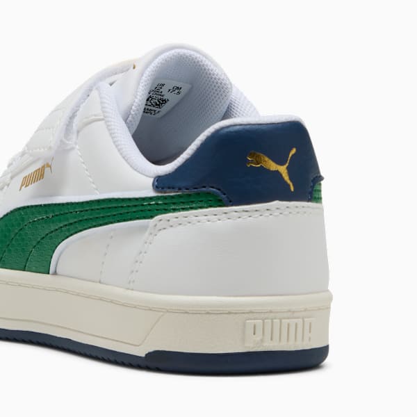 Caven 2.0 Retro Little Kids' Easy On Sneakers, PUMA White-Archive Green-Warm White, extralarge