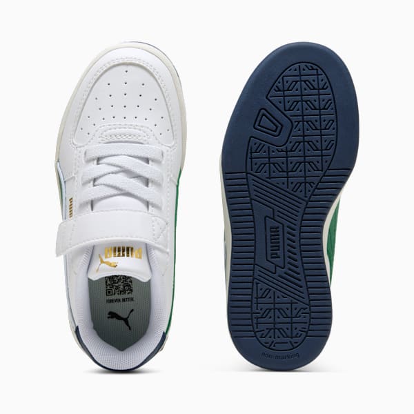 Caven 2.0 Retro Little Kids' Easy On Sneakers, PUMA White-Archive Green-Warm White, extralarge