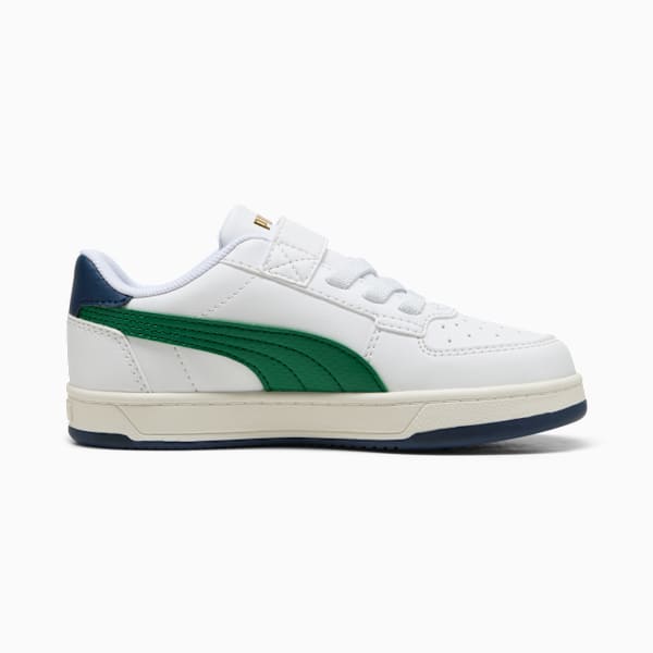 Caven 2.0 Retro Little Kids' Easy On Sneakers, PUMA White-Archive Green-Warm White, extralarge