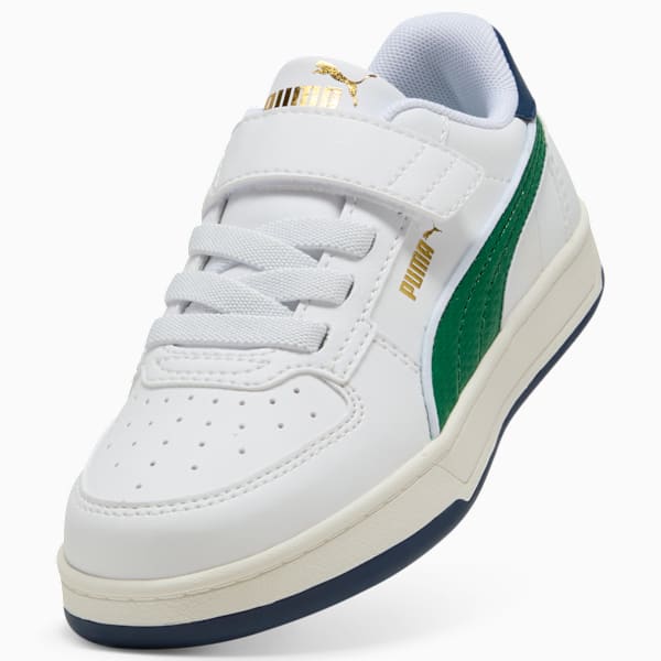 Tenis Caven 2.0 Retro para niños, PUMA White-Archive Green-Warm White, extralarge
