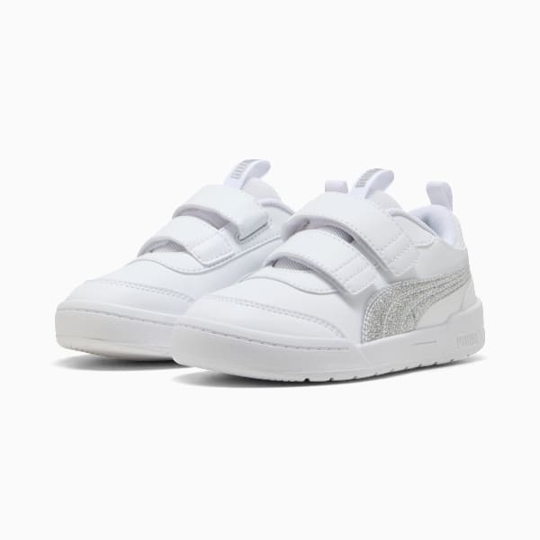 Puma multiflex 2 Glitz Sneakers Kids, PUMA White-PUMA Silver, extralarge